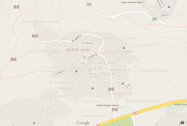 Deir Al Assad Map